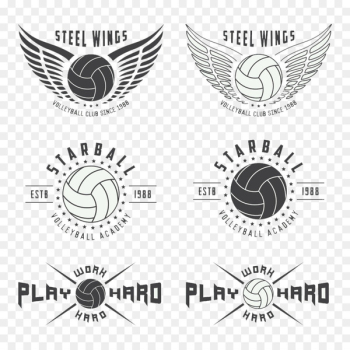 Volleyball Logo Illustration - Wings volleyball logo image Volleyball Logo Illustration - Wings volleyball logo image