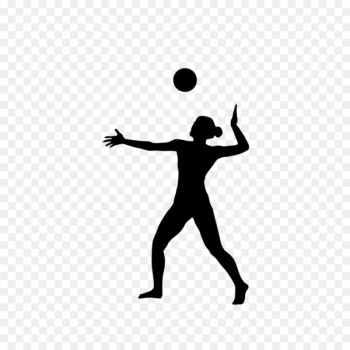 Volleyball Silhouette Sport - Woman playing volleyball,Sketch 