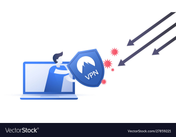 Vpn - virtual private network usage scheme vector image Vpn - virtual private network usage scheme vector image