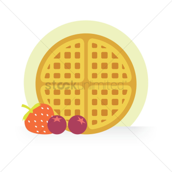 Waffle and fruits Waffle and fruits