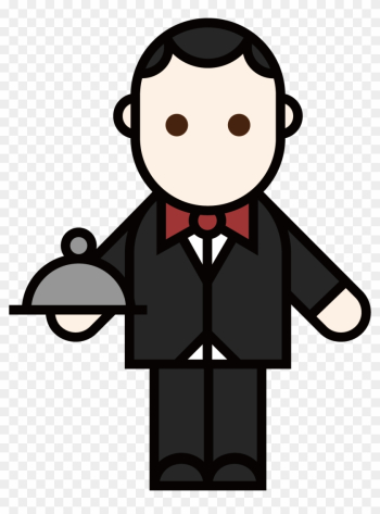 Waiter Scalable Vector Graphics Icon - Waiter Cartoon Png