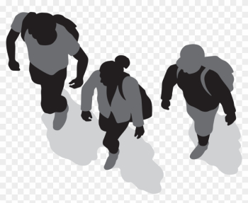 Walk To School Png Black And White Transparent Walk - People Top View Png Transparent