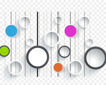 Wall 3D computer graphics Mural Wallpaper - Colored circles 