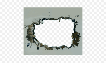 Wall 3D computer graphics Texture mapping - Hole wall crack map 