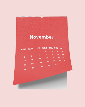 Wall calendar mockup, pink 3D | Free PSD Mockup - rawpixel