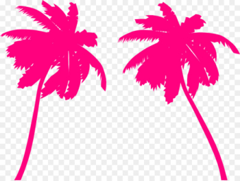 Wall decal Sticker Palm trees Image - blue nebula 
