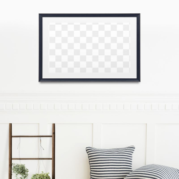 Wall frame png mockup, living | Free PNG Mockup - rawpixel