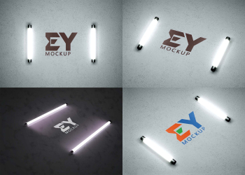 Wall Light Logo Mockup