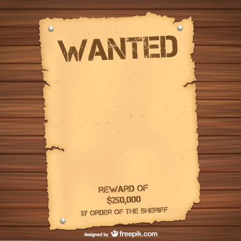 Wanted poster template Wanted poster template