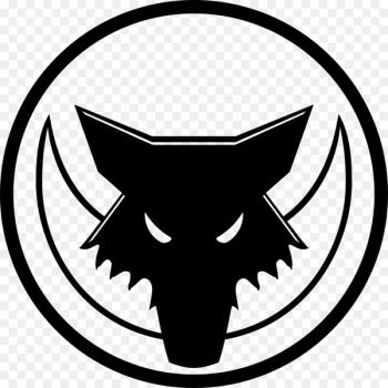 Warhammer 40,000 Black Legion Space Marines Badge Gray wolf - dreams vector 