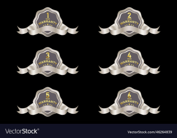 warranty badge design elements collection warranty badge design elements collection