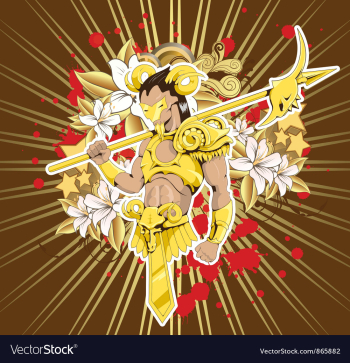 Warrior emblem vector image Warrior emblem vector image