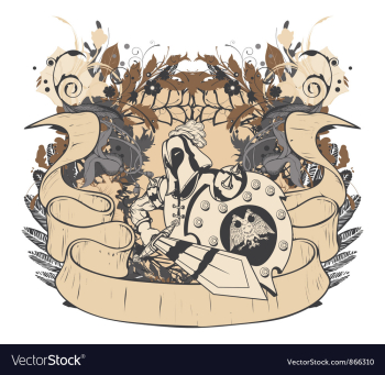 Warrior emblem vector image Warrior emblem vector image