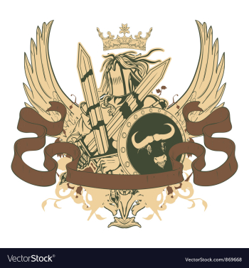 Warrior emblem vector image Warrior emblem vector image
