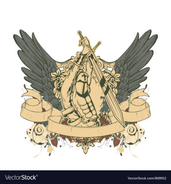 Warrior emblem vector image Warrior emblem vector image