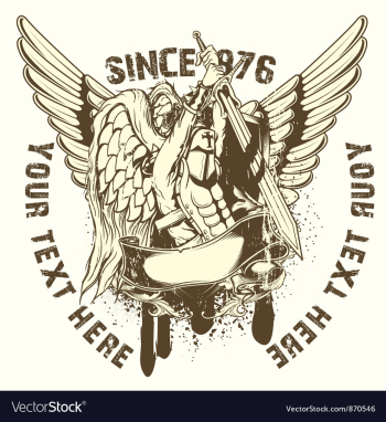 Warrior emblem vector image Warrior emblem vector image