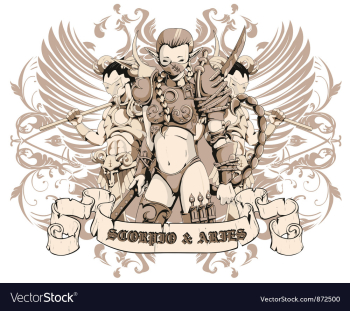 Warrior emblem vector image Warrior emblem vector image