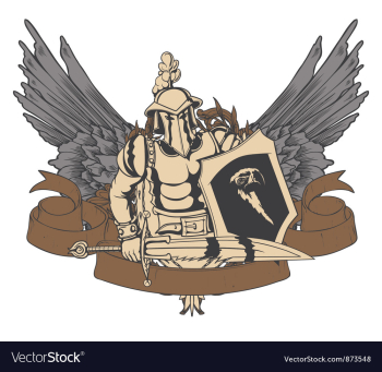 Warrior emblem vector image Warrior emblem vector image
