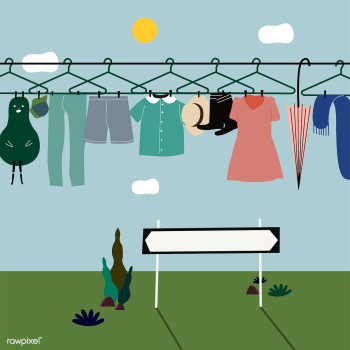 Washed clothes hanging on the clothes line | Free stock vector - 462103 Washed clothes hanging on the clothes line | Free stock vector - 462103