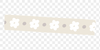 Washi tape png, floral beige | Free PNG - rawpixel