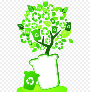 Waste container Recycling bin Environmental protection - Green tree 