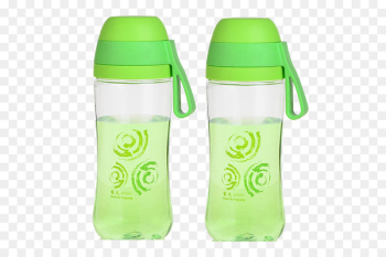 Water bottle Transparency and translucency Cup Plastic - Green transparent sports cup 