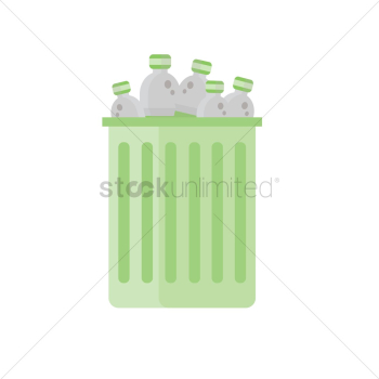 Water bottles in trash bin Water bottles in trash bin