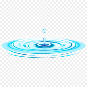 Water Drop Capillary wave - Blue fresh water wave effect elements 