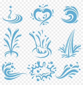 Water Drop Splash Euclidean Vector - Water Drop Splash Vector Png