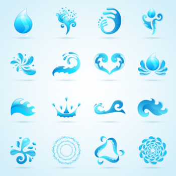 Water drops icons Water drops icons