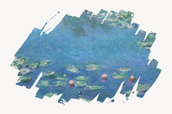 Water Lilies, brush stroke reveal | Free PSD - rawpixel Water Lilies, brush stroke reveal | Free PSD - rawpixel