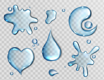 Water spills different shapes top view Free Vector Water spills different shapes top view Free Vector