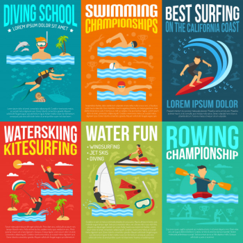 Water sport poster collection