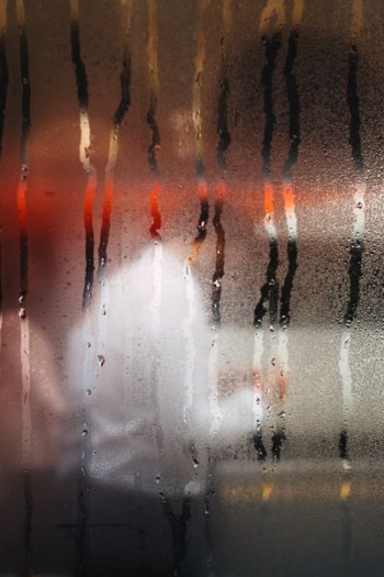 water traces on glass window water traces on glass window