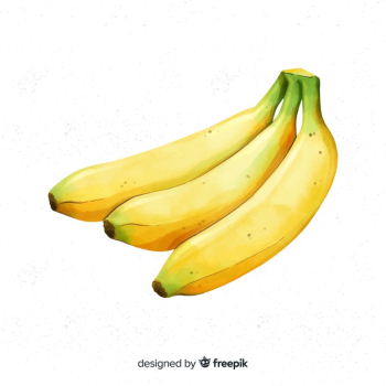 Watercolor banana background Watercolor banana background