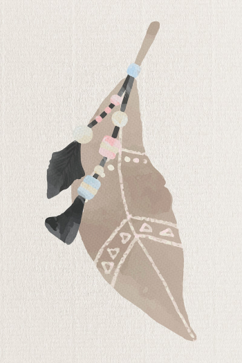 Watercolor Bohemian feather psd earth tone Watercolor Bohemian feather psd earth tone