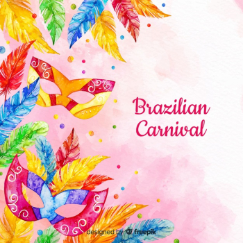 Watercolor brazilian carnival background Watercolor brazilian carnival background