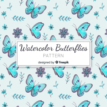 Watercolor butterflies pattern Watercolor butterflies pattern