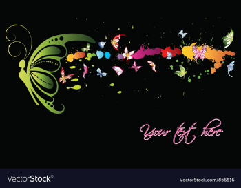 Watercolor butterflies vector image Watercolor butterflies vector image