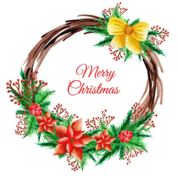 Watercolor Christmas Wreath Watercolor Christmas Wreath