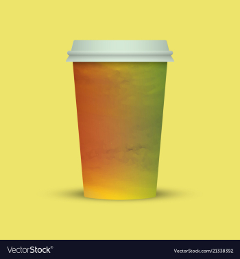 Watercolor coffee cup to go vector image Watercolor coffee cup to go vector image