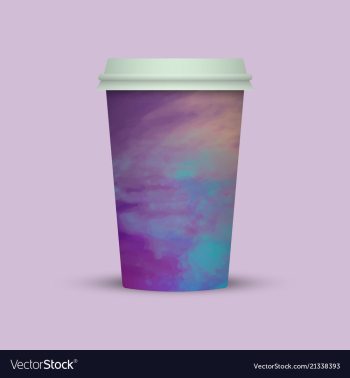 Watercolor coffee cup to go vector image Watercolor coffee cup to go vector image