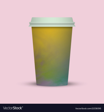 Watercolor coffee cup to go vector image Watercolor coffee cup to go vector image