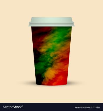 Watercolor coffee cup to go vector image Watercolor coffee cup to go vector image