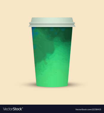 Watercolor coffee cup to go vector image Watercolor coffee cup to go vector image
