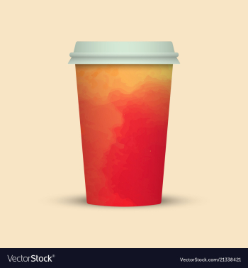Watercolor coffee cup to go vector image Watercolor coffee cup to go vector image
