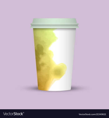 Watercolor coffee cup to go vector image Watercolor coffee cup to go vector image