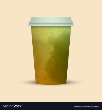 Watercolor coffee cup to go vector image Watercolor coffee cup to go vector image