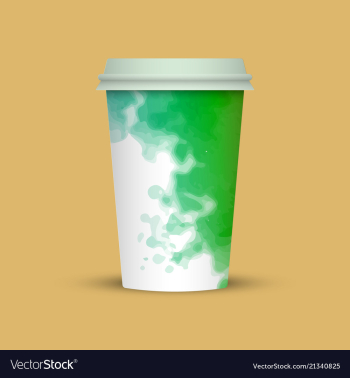 Watercolor coffee cup to go vector image Watercolor coffee cup to go vector image