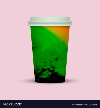 Watercolor coffee cup to go vector image Watercolor coffee cup to go vector image